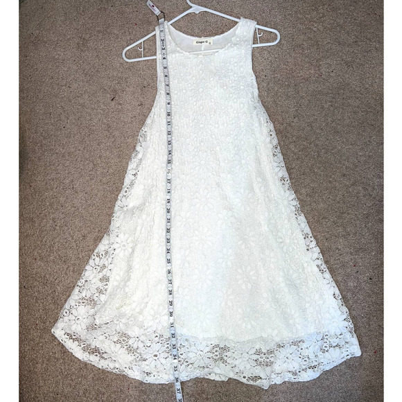 2/$15 sale! Ginger G white lace tank swing dress size L - Picture 6 of 6